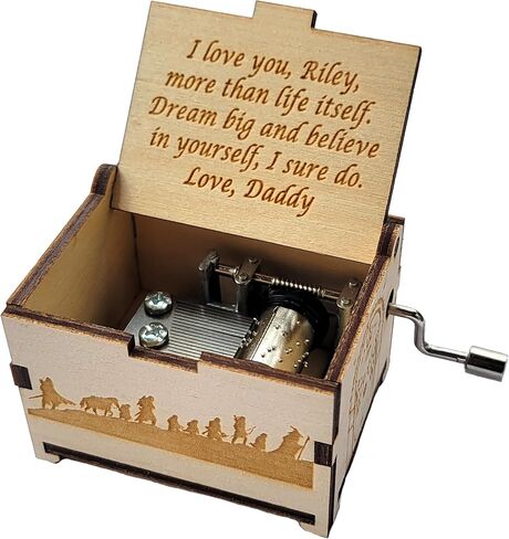 TheLaser'sEdge Lord of the Rings Mini Music Box, with “The Breaking of the Fellowship" song, Gifts for Women, Birthday, Christmas (Black) in Saudi Arabia