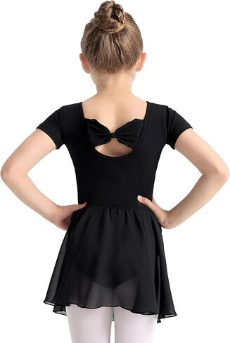 Ballet Leotards for Girls Dance Dress for Toddler & Ballet Outfit with Bow Back, 2T-11Y in Kuwait