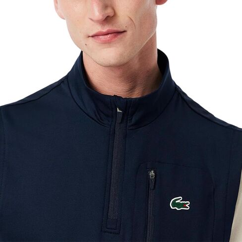 Lacoste mens Sport Quarter Zip Layering Golf Vest in Saudi Arabia