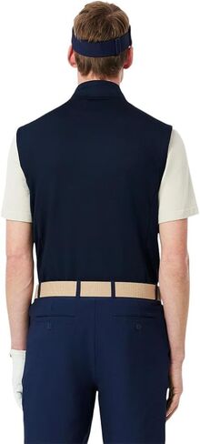 Lacoste mens Sport Quarter Zip Layering Golf Vest in Saudi Arabia