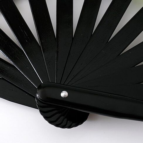 Folding Fan UV Glow Rave Bamboo Summer Hand Fan Dollar Decoration Dancing Party Wedding Night Club Concert Festival Large (Multicoloured-13, M) in Saudi Arabia