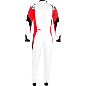 Sparco Men's Suit (White/Red, Large)