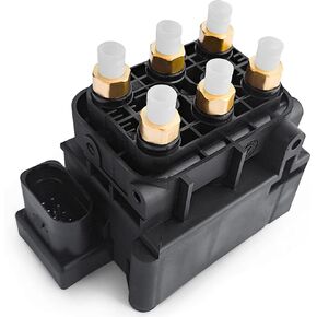 MILLISEC Air Suspension Valve Block Compatible with 2002-2018 VW Touareg, Porsche Cayenne,Tesla Model S, Control Valves OE Replace# 4L0698007, 4L0698007A,4L0698007B