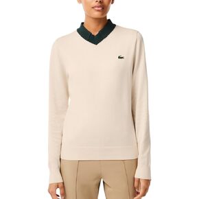 Lacoste Women's Sport Cotton Pima Technical Knit Golf Sweater