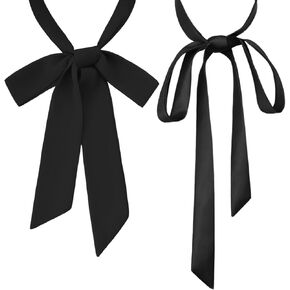 Bow Tie for Women, Ribbon Self-tie Folding Bowtie for Womens Girls for School Uniform Party Wedding Cosplay