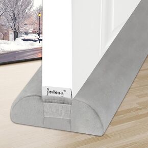 FOWONG DOOR DRAPT SPARD 36 "قابلة للتعديل تحت باب مسودة سدادة سدادة تسرب من 30 بوصة إلى 36 بوصة ضوضاء المظالم ختم الفجوة الكبيرة حتى 1.7" ، من السهل تثبيت اللون الرمادي