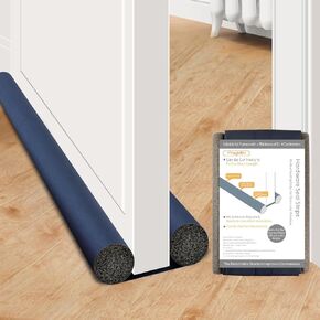 Door Draft Stopper for Bottom of Door,Under Door Draft Stopper,Under Door Gap Filler Bottom,Door Seal Blocks Noise Hot Cold Air,Adjustable 24'' to 38'',Gray Easy Install