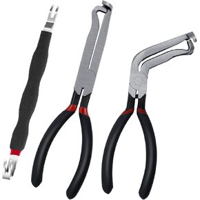 Electrical Disconnect Pliers, Electrical Connector for Cars, Angled Wire Plug Removal Tool, Fuel Line Petrol Clip Pipe Pliers, for The Maintenance of Vehicles