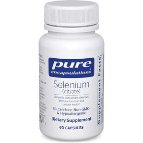 Pure Encapsulations Selenium (Citrate) - for Immune System Support & Cellular Health - Antioxidant Supplement - Supports Blood Flow* - Gluten Free & Vegan - 180 Capsules