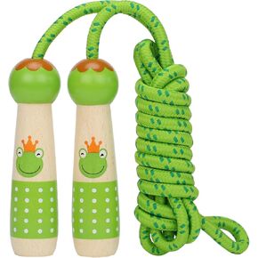 Jump Rope Kids, Children Adjustable Cotton Skipping Rope with Wooden Handle for Boys and Girls Fitness Training/Exercise/Outdoor Activity Fun Toy(7.2ft)