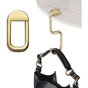 FLIP Bag Hook. Portable Purse Hanger for Table with Magnetic Closure. Holds up to 35 lbs. Gifts for Women (Silver)