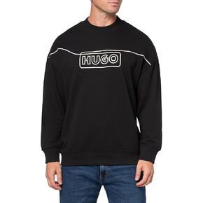 HUGO Men's Outline Logo Crewneck Sweatshirt