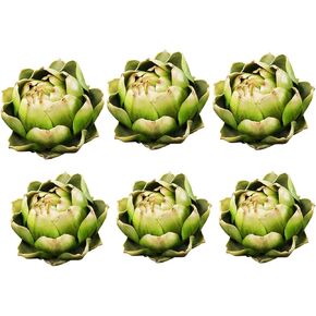 Fake Artificial Artichoke, Vegetables Faux Plastic Artichoke, Decoration for Wedding Party Home Kitchen Artichokes Flower (Purple,Small,6)