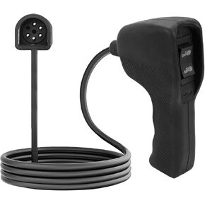 Upgraded 83665 Handheld Plug-in Truck Winch Remote Controller - Compatible with Ford, Dodge Ram Power Wagon, M8000, M12000, and Warn Winches - Ergonomic Grip & 12' D-Shape Connector Cable