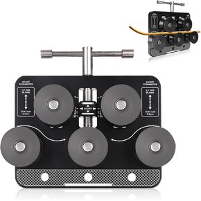 Heavy Duty Pipe and Tubing Straightener，Brake Line Straightener, Tube Straightener for 3/16" - 1.0" Diameters Aluminum/Copper/Plastic Tubing | Durable Roller Design with Bench Vise Mount