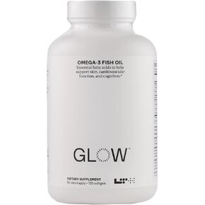 LTH Glow Omega-3 Fish Oil - NSF Certified for Sport - Omega-3 Supplement - Supports Brain & Heart Health - Aids Healthy Skin, Hair & Nails - Gluten Free & Soy Free - 120 Softgels