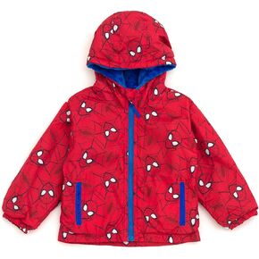 Marvel Spider-Man Zip Up Waterproof Rain Jacket Toddler to Little Kid Sizes (2T - 7)