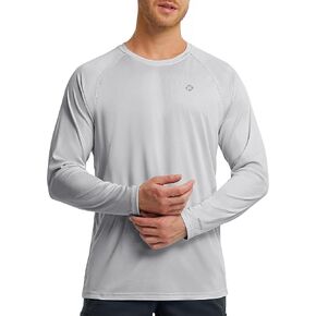 Rash Guard Long Sleeve Shirts for Men - UPF 50+ UV Sun Protection SPF Shirts - Quick Dry Rashguard Swim Water Shirts