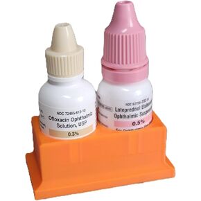 Znet3D Eye Drop Bottle Organizer, 2-Slot Stand (White)