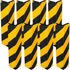 8 Pcs Garage Wall Protectors, Garage Wall Corner Foam Guards, Reflective Wall Edge Protectors, Strong Self-Adhesive Door Bumper Guards for Warehouse, Parking Lot, 15.7×5.9×0.6"