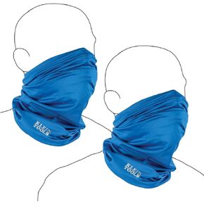 أدوات Klein 80048 مجموعة أدوات شريط التبريد Gaiter ، وغطاء للوجه مع نسيج متماسك الأداء التبخيري وحماية UPF 50 ، الأزرق ، 2 قطعة
