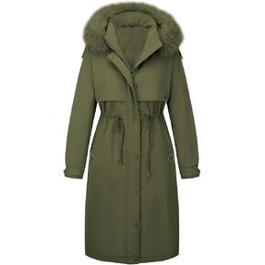 Bellivera Women's Plus Save Parka Jacket Long Winter Warm Warm Warded Szipper Coat D-3108Plus Red 5x