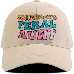 Funny Aunt Hat Aunt Gifts,Embroidered Baseball Cap for Aunt Women,Adjustable Cotton Baseball Hat