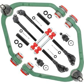 4WD Front End 12pc Suspension Kit for 1997-2002 Ford Expedition 4WD,1997-2003 F150, 1998-2002 Lincoln Navigator,1998-1999 Ford F-250,Tie Rod Ends Pitman Arm Idler Arm Control Arms（12PC)