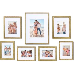 Camden Reed 7 Piece Gallery Wall Frame Set, (1) 12x16 Inch, (2) 8x10 Inch, and (4) 6x8 Inch, Bronze
