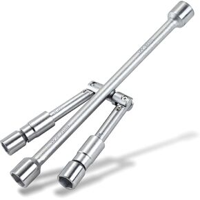 CARTMAN 14 Inch Universal Folding Lug Wrench 4 Way Tire Iron Wrench