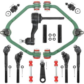 4WD Front End 14pc Suspension Kit for 1997-2002 Ford Expedition,1997-2003 F150,1997-1999 F250, 1998-2002 Lincoln Navigator,Tie Rod Ends Pitman Arm Idler Arm Sway Bar Links Control Arms（14PC)