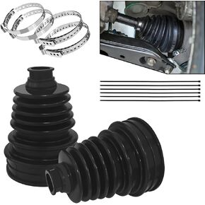 CV Boot Repair Kit, Split CV Axle Front Waterproof & Dustproof Rack and Pinion Boot Set for Protect Axle with Stainless Steel Clamps, Universal Constant Velocity Boot Set Fits for Most Cars