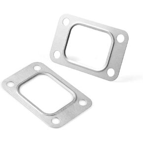 2 PCS T2 Turbine Flange Gasket ، غسالة من الفولاذ المقاوم للصدأ 4 حفرة ، حطام شواطئ الشاحن التوربيني ، عالمي لـ T25 T28 GT25 GT28 T2