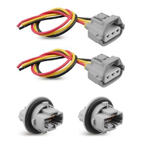 Front Turn Signal Light Socket & Plug Harness Fit for Toyota Tundra Tacoma Corolla Sequoia 2006-2019, Replace 9007560060 90075-60060 2 PCS