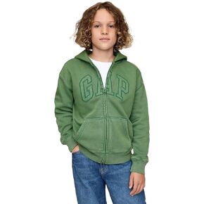 GAP Boys' Logo Full-Zip Hoodie