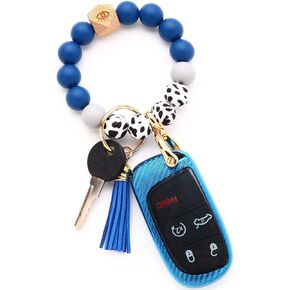 For Jeep Accessories Wristlet Key Fob Cover, Anti-Fingerprint Special TPU Key Case，Compatible With Grand Cherokee Renegade Dodge RAM Durango Challenger Chrysler 200 300 Fiat Smart (Black)