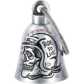 Motorcycle Bells for Biker Good Luck Riding Bells Guardian Biker Bells with Hanger Motorcycle Accessory or Keychain for Luck