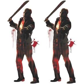 الوظيفة الإضافية لضبط المشهد البلاستيكي من Friday The 13th - 33.5 بوصة × 65 بوصة (حزمة og 1) - ديكور جدار مخيف مثالي لحفلات الهالوين أو ليلة أفلام الرعب