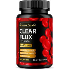 Clear Flux - Clear Flux Supplement, ClearFlux, Clear Flux Pills, ClearFlux Supplement, Clear Flux Capsules, ClearFlux Support Pills, Clear Flux Advanced Supplement, 30 Capsules for 1 Month
