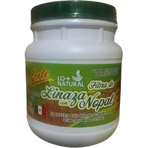Linaza con Nopal Forte (1LB) 100% Natural Blend of Ground Linaza - Nopal Cactus Powder Mix Extremely Effective Flaxseed & Nopal Powder Mix 16oz Dietary Supplement
