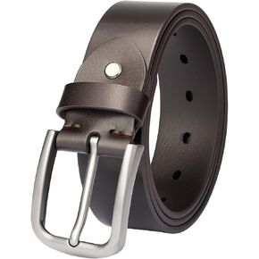 Men's 1.5" Everyday Leather Belt Solid Leather for Work Business and Casual