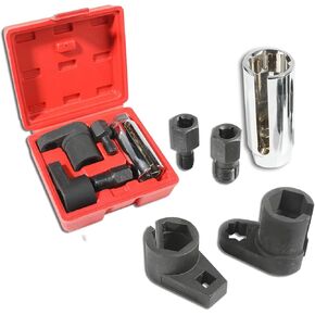 Automotive Tool Oxygen Sensor Socket Set Wrench Remover Tool and Thread Chaser Set, Car Accessories O2 Oxygen Sensor Socket Set for Removing and Install Oxygen Sensors