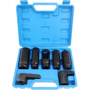 DPTOOL 7pc Oxygen Sensor Socket Kit 22mm 27mm 29mm Oil Pressure Sending Unit Socket Wrench 02 Oxygen Sensor Puller Remove Install Tool