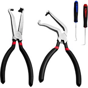 2 PCS CLASTERCAL CONCLICK CONCLINCE CLIRS ， كماشة موصل كهربائي للسيارات ， أدوات فصل التوصيل الكهربائي للسيارات (مستقيمة+60 درجة)