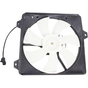 TRQ Right A/C Condenser Cooling Fan Assembly Passenger Side Compatible with 2001-2005 Toyota RAV4 TO3115127