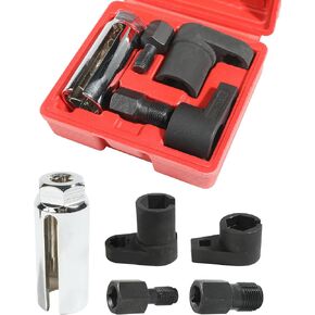 5PCS O2 Sensor Socket,Car Accessories Oxygen Sensor Socket,O2 Sensor Spacer,Oxygen Sensor Extender,O2 Sensor Wrench,O2 Oxygen Sensor Socket Set for Removing and Install Oxygen Sensors