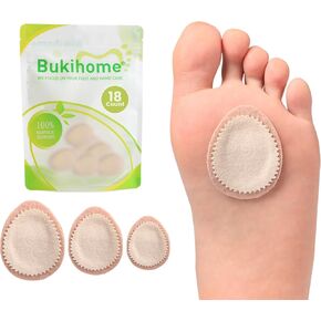 Bukihome Extra Thick Callus Remover,Felt Callus Pads,Protect Calluses from Rubbing on Shoes，Reduce Foot and Heel Pain，Self-Stick Pedi Cushions，Pack of 18,Multi-Size