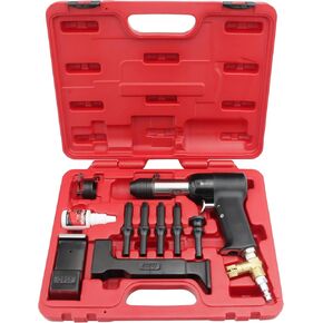 Wicks Aircraft 737-3X Rivet Gun Kit, 3X Pneumatic Rivet Gun Kit for Solid Rivets, Includes Bucking Bars and Rivet Sets.
