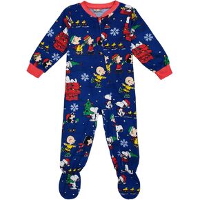 Peanuts Boys 'Foots One Piece ، Pajamas fit ، ناعم ولطيف للأطفال