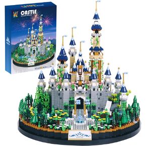 XIU Medieval Castle Building Blocks Set Toys, (3600pcs) Princess Castle Mini Building Kit,Architecture Display Building Set for Adult，Gift Ideal for Women and Girls, Boys Ages 8 10 12 14+
